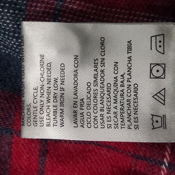 Men's weatherproof flannel shirt color cranberry(9) - Picture 11 of 13